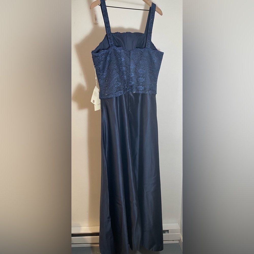 LT LanTing Navy Blue Maxi Dress W/ Sheer Lace Bolero Mother Of The Bride NWT NEW - Picture 9 of 14